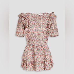 LoveShackFancy Natasha Ruffled Mini Dress